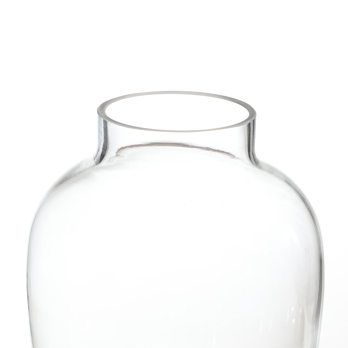 Flared transparent vase