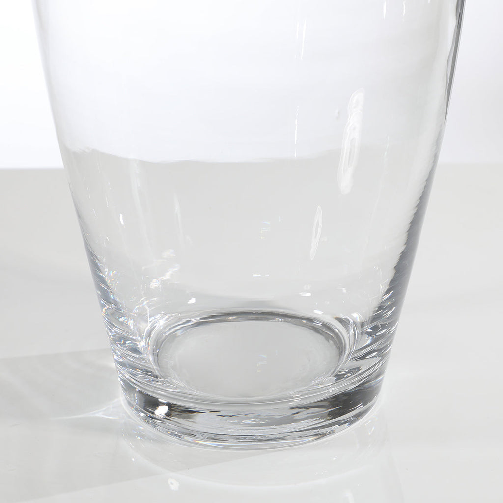 Flared transparent vase