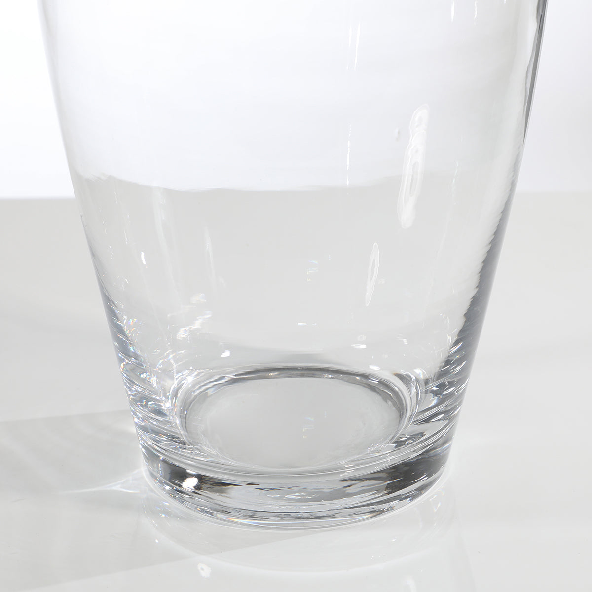 Flared transparent vase