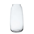 Elongated transparent vase