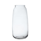 Elongated transparent vase