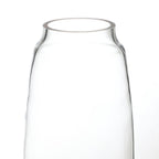 Elongated transparent vase