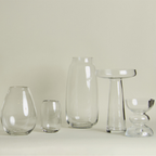 Transparent vase/saucer