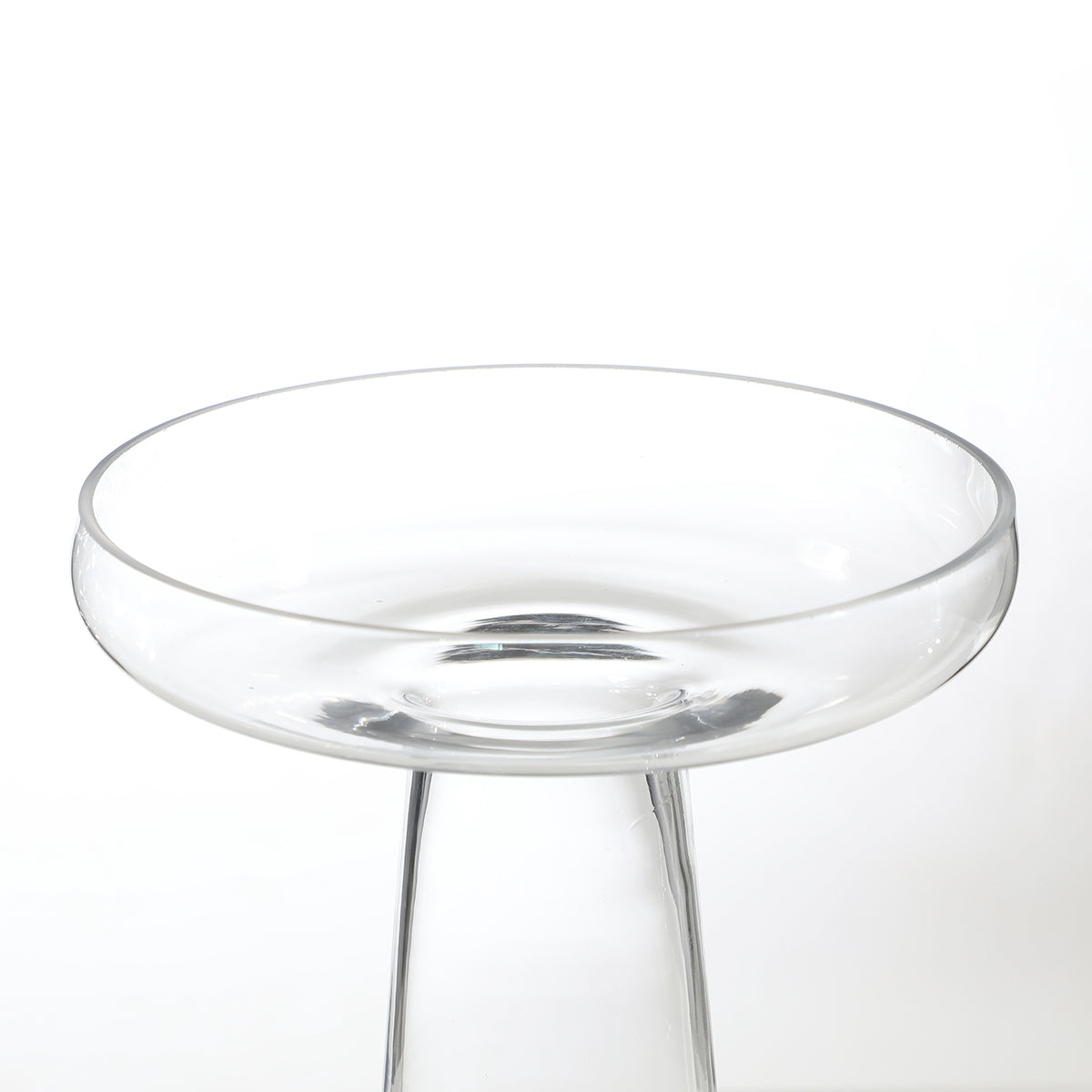 Transparent vase/saucer