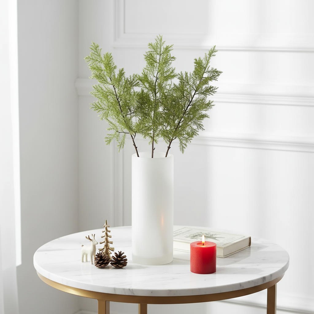 Frosted Christmas Pine Branch