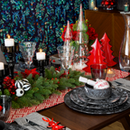 Snow-covered pine branch