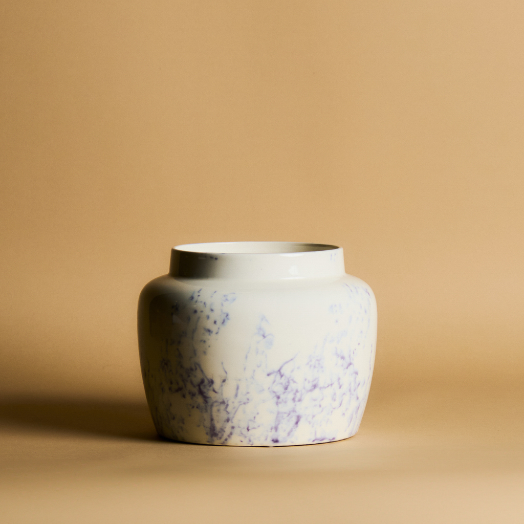 Large Marble Effect Plant Pot