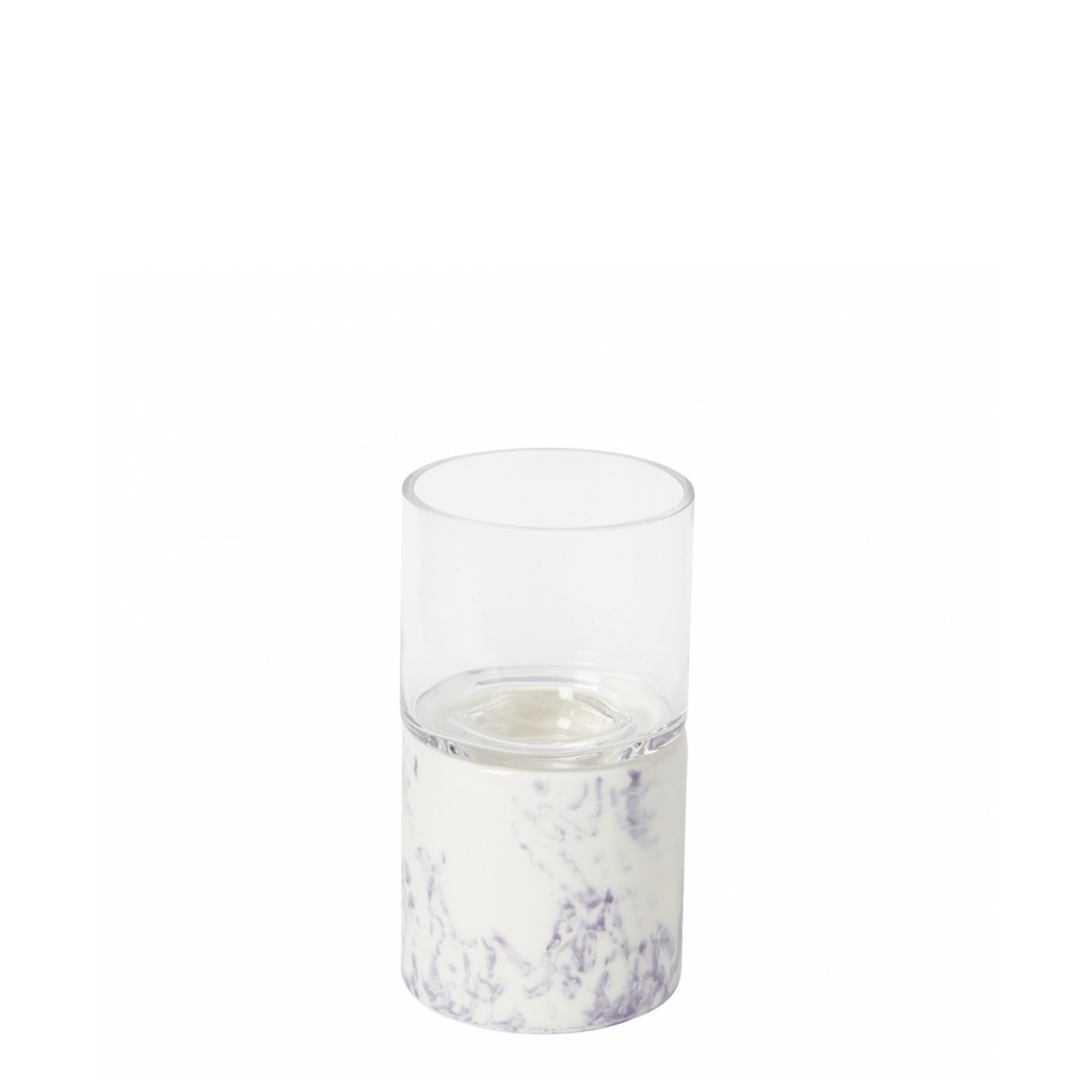 Small Marble Effect Candle Holder