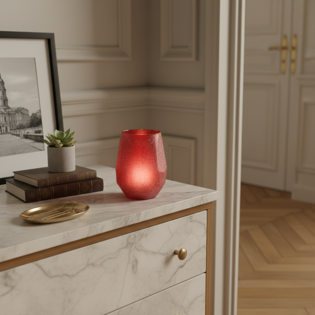 Large Snowy Tealight Holder