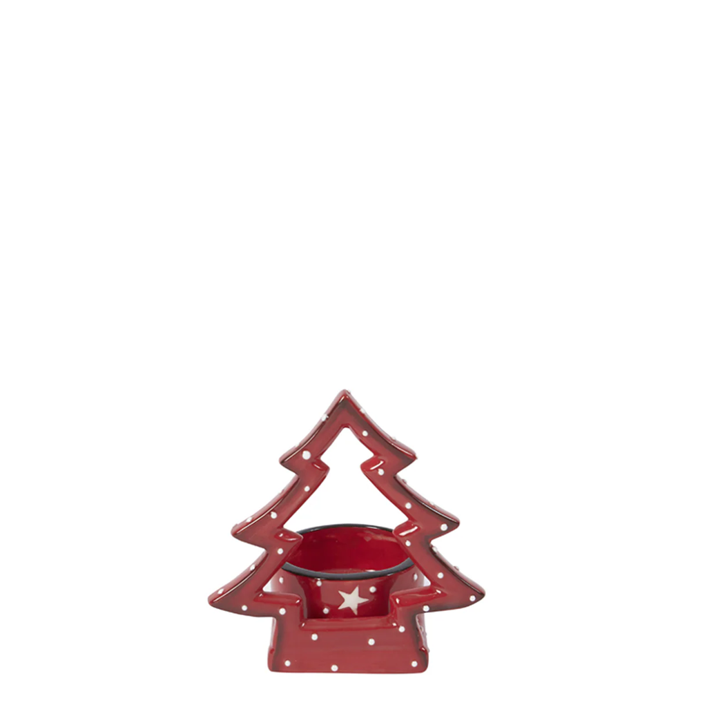 Holly Christmas Candle Holder