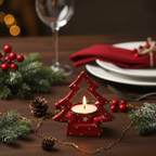 Holly Christmas Candle Holder