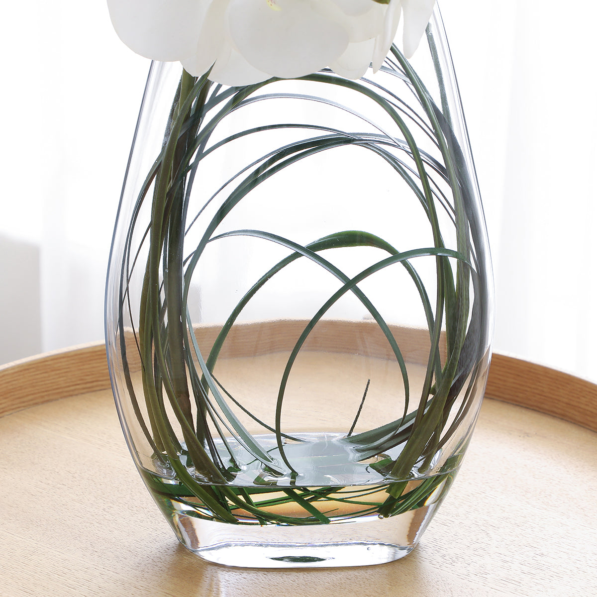 Artificial Orchid Arrangement with Vase and Beargrass 46cm