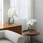 Artificial Orchid Arrangement with Vase and Beargrass 29cm