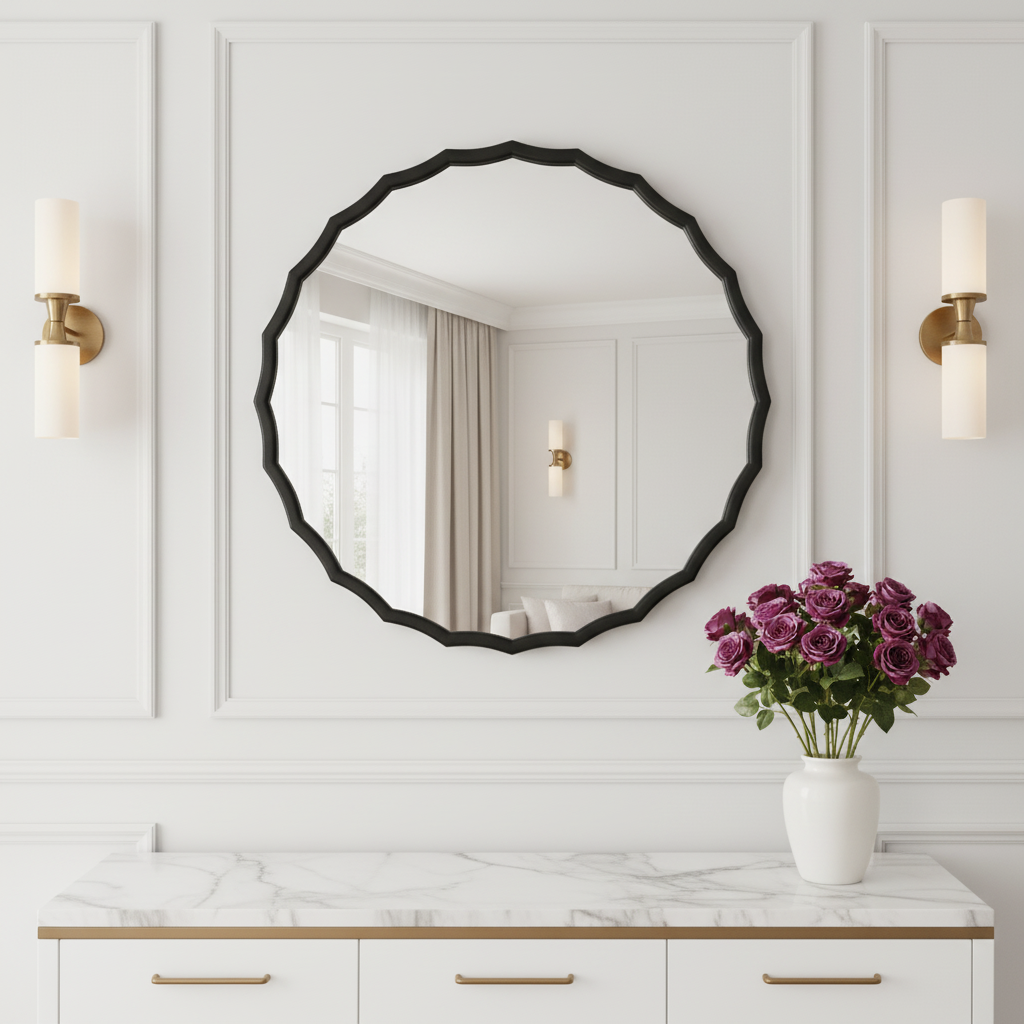 Ondine round mirror 76cm