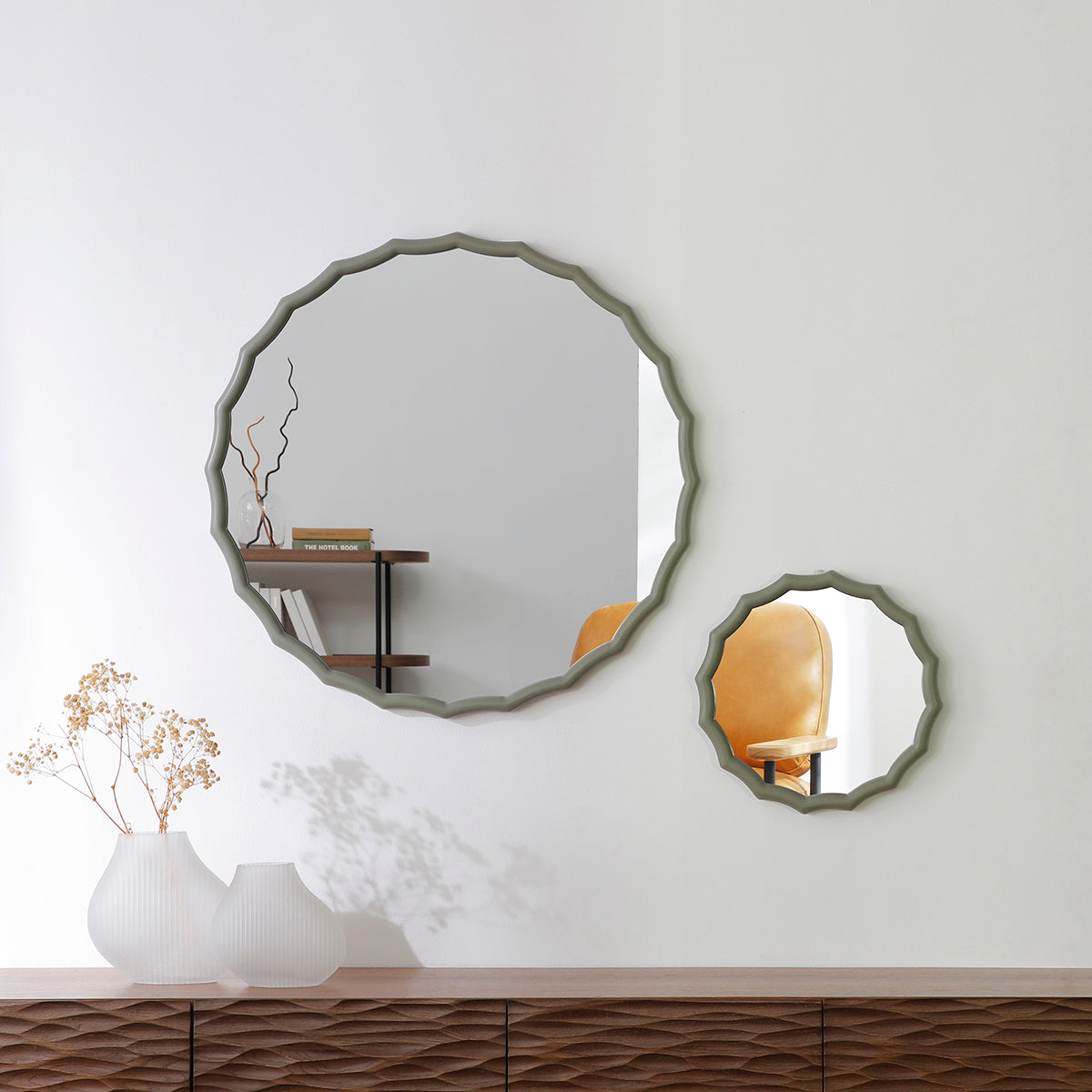 Ondine round mirror 76cm