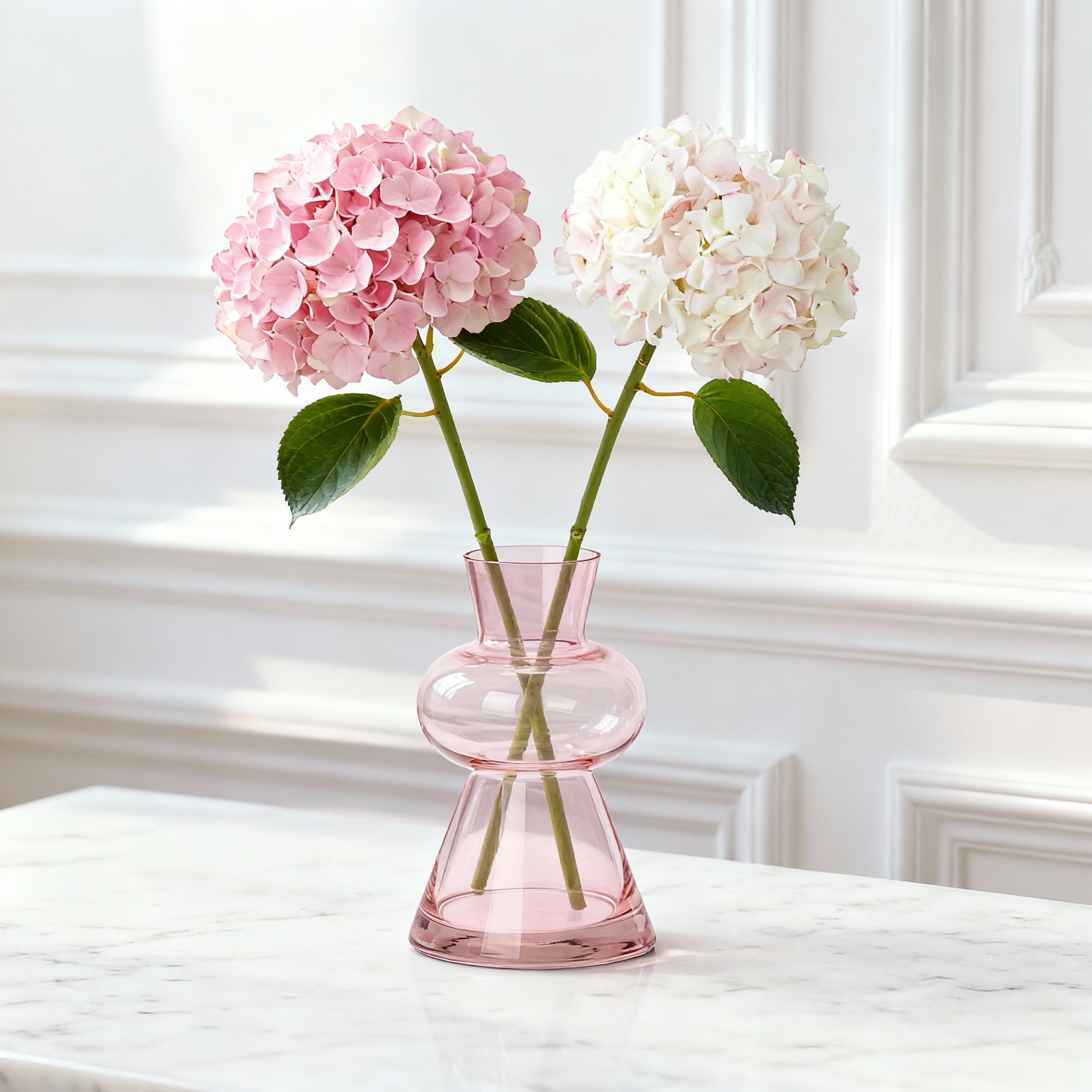 Bubble glass vase, 23 cm