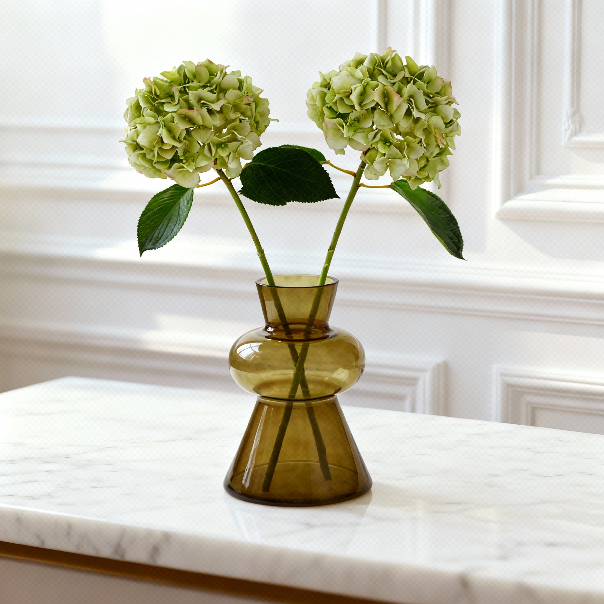 Bubble glass vase, 23 cm