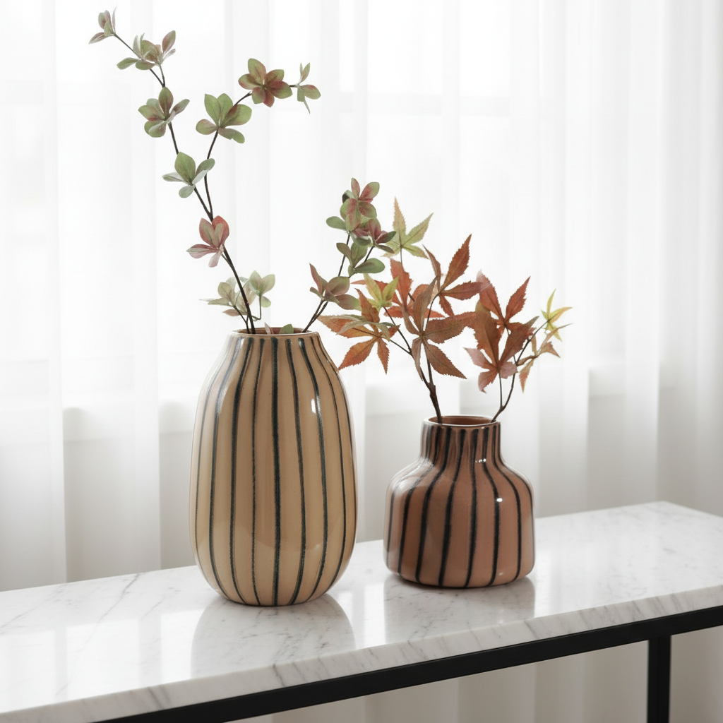 Strio glass vase, 28 cm