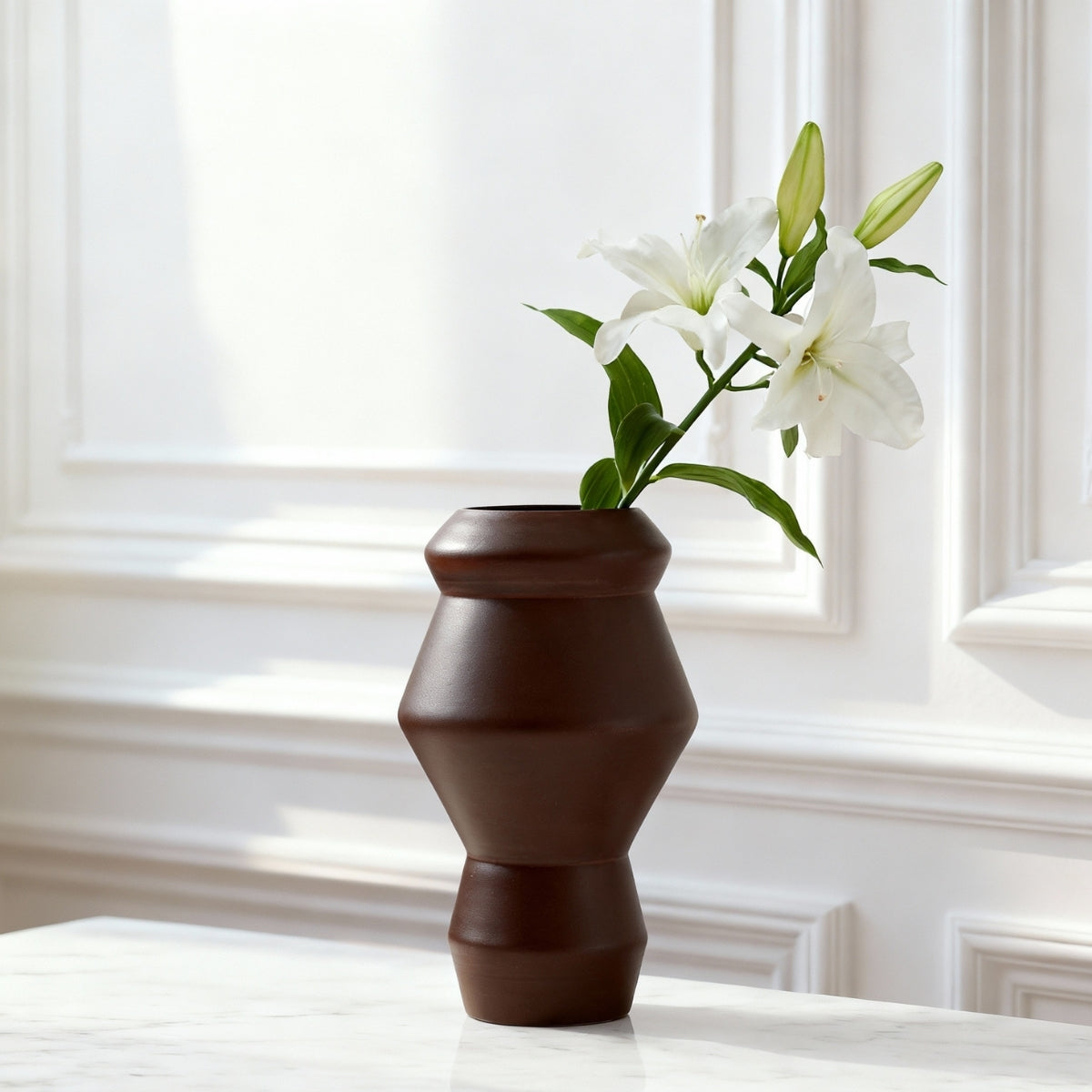 Totem glass vase, 30 cm