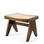 Tao oak and rattan stool