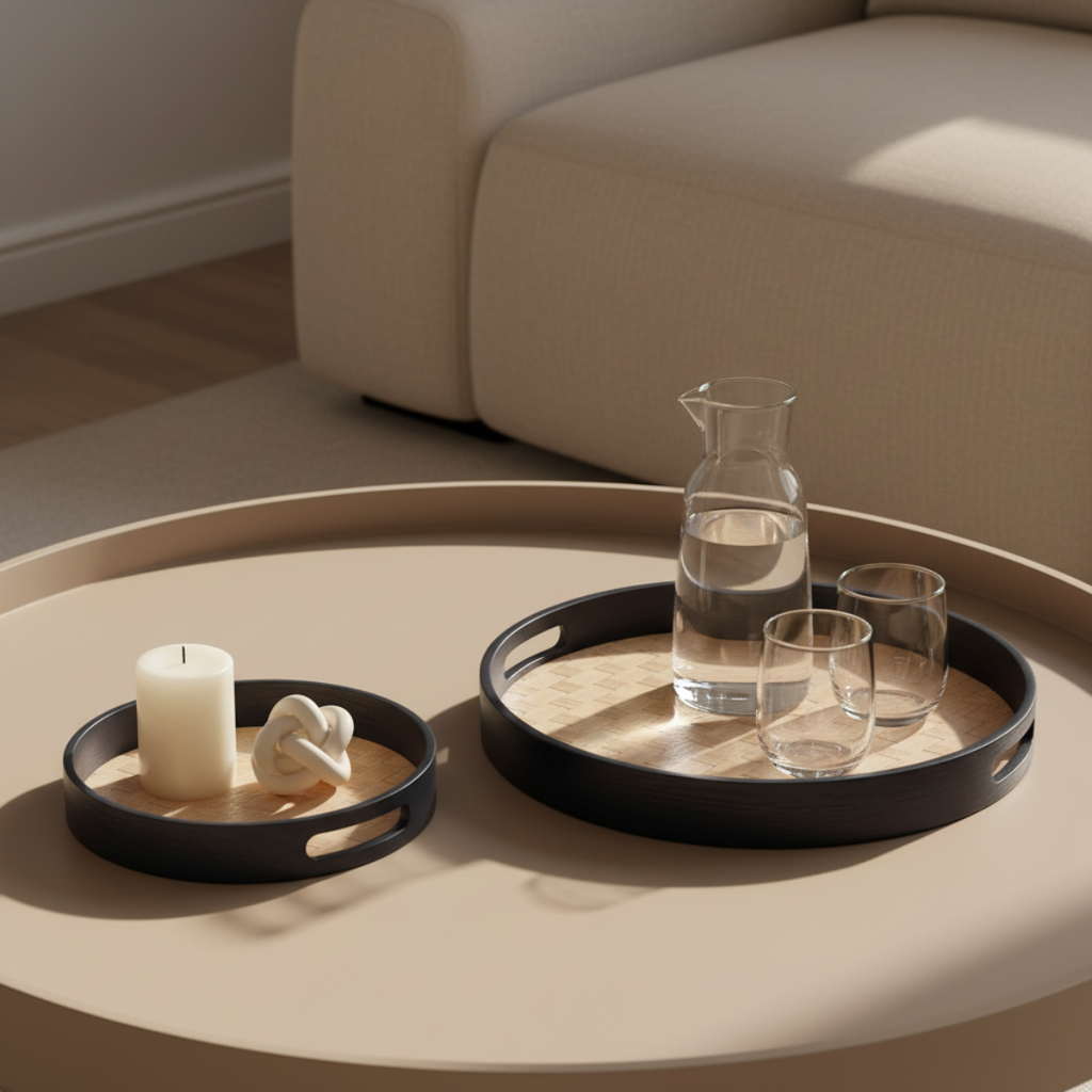 Zenko round decorative trays