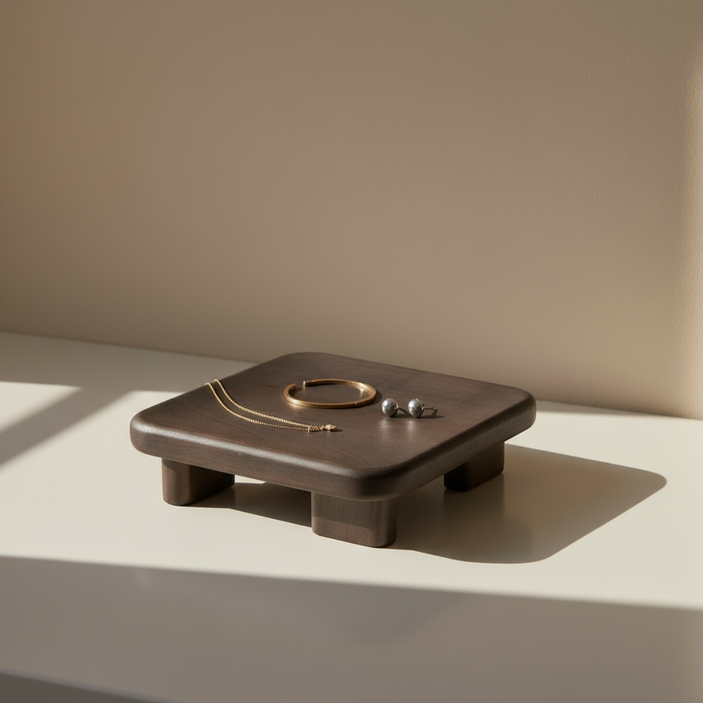 Square decorative tray on legs Soho