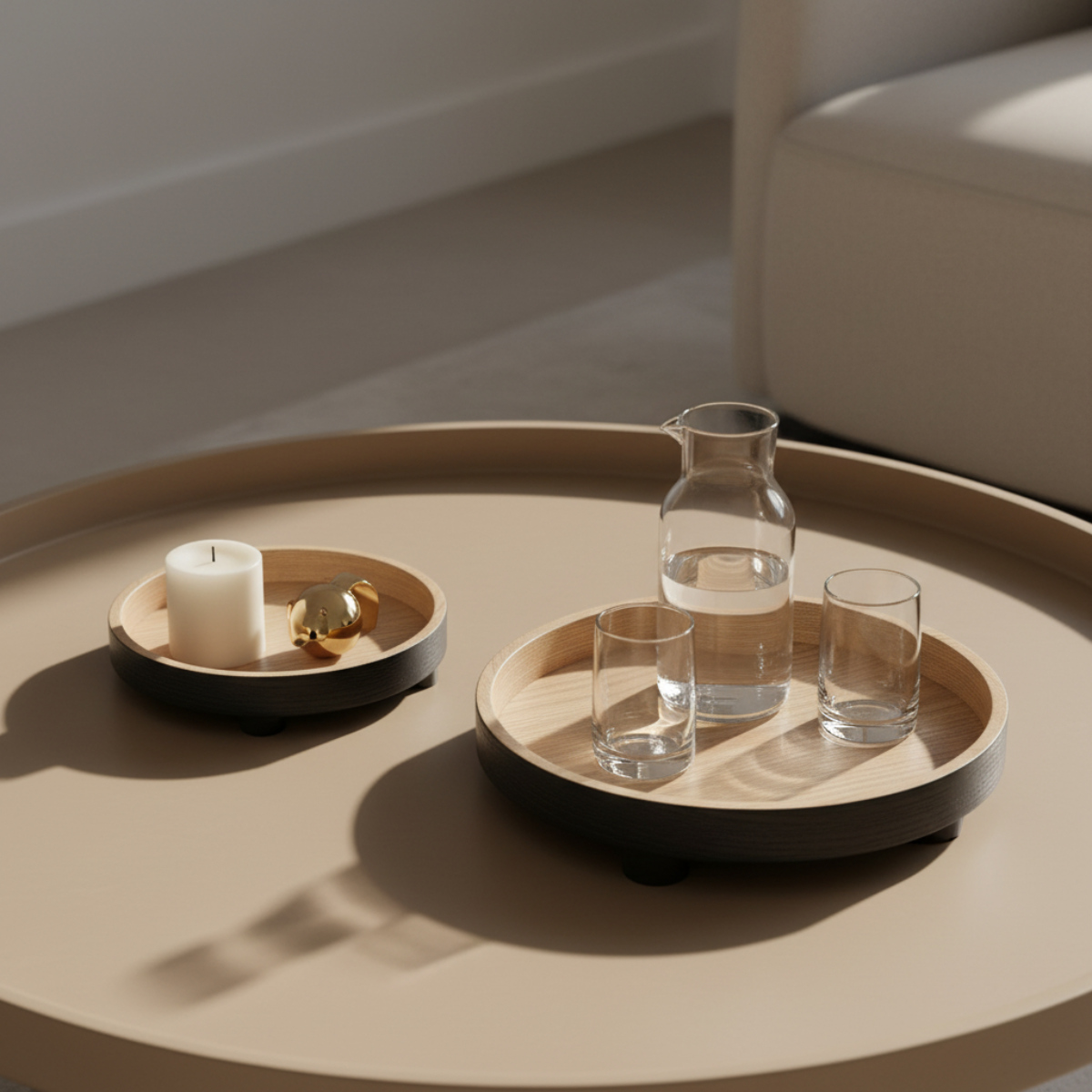 Noa round decorative trays