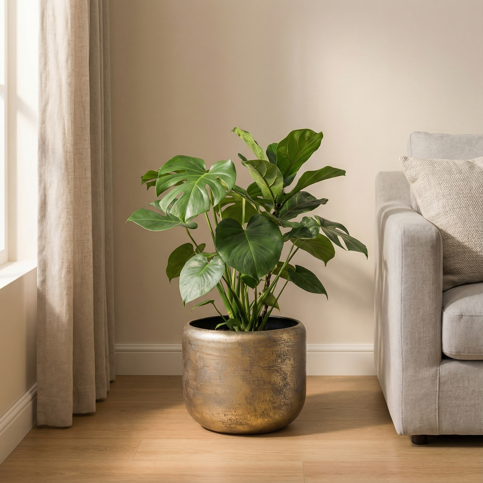 Siven metal plant pot