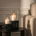 Perline wooden candle holder