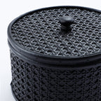 Mila round rattan boxes