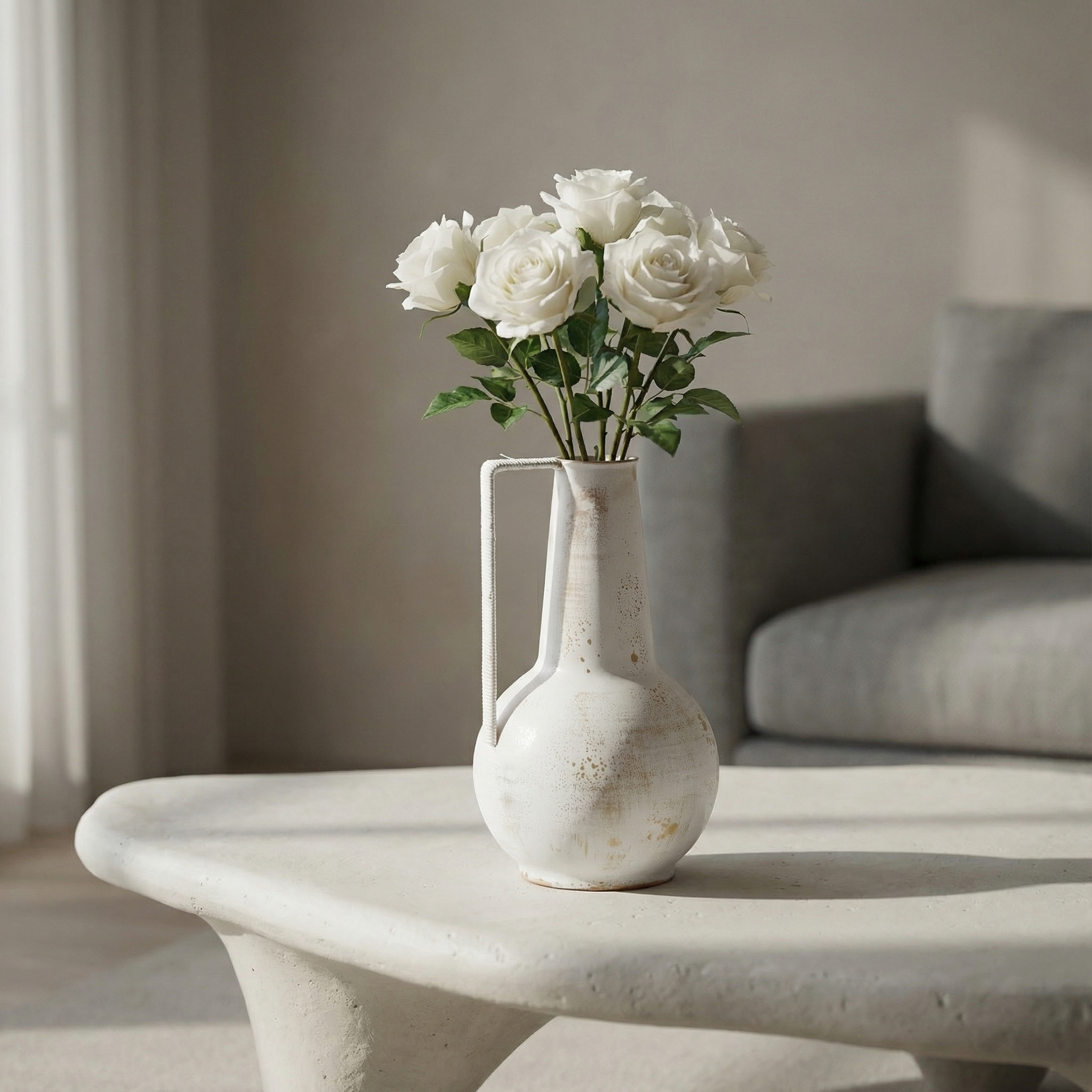 Avena metal vase, 34cm