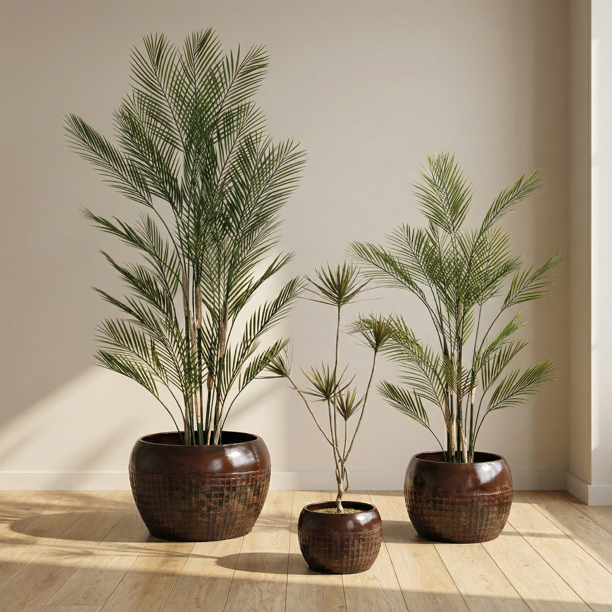 Elen metal plant pots