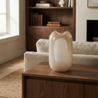 Opal blown glass vase, 32 cm