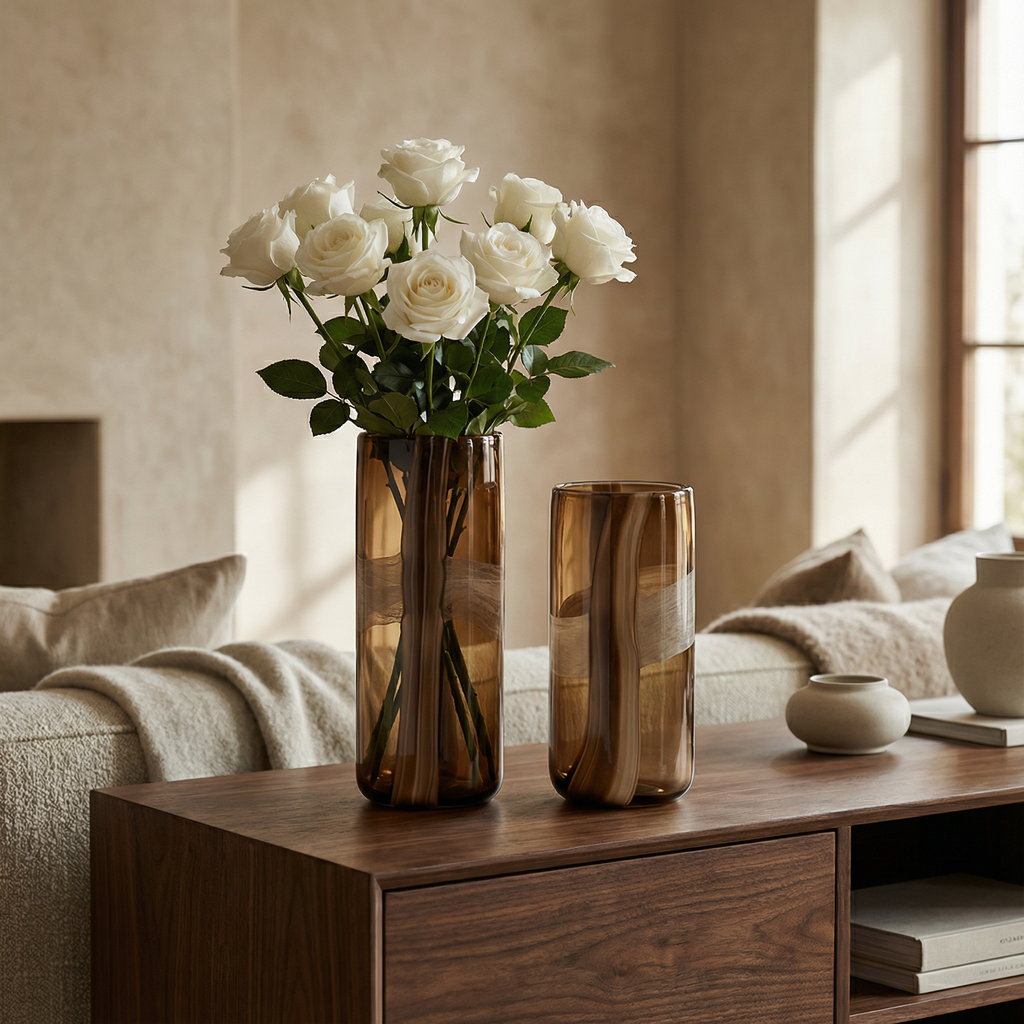 Linéa blown glass vase, 30 cm