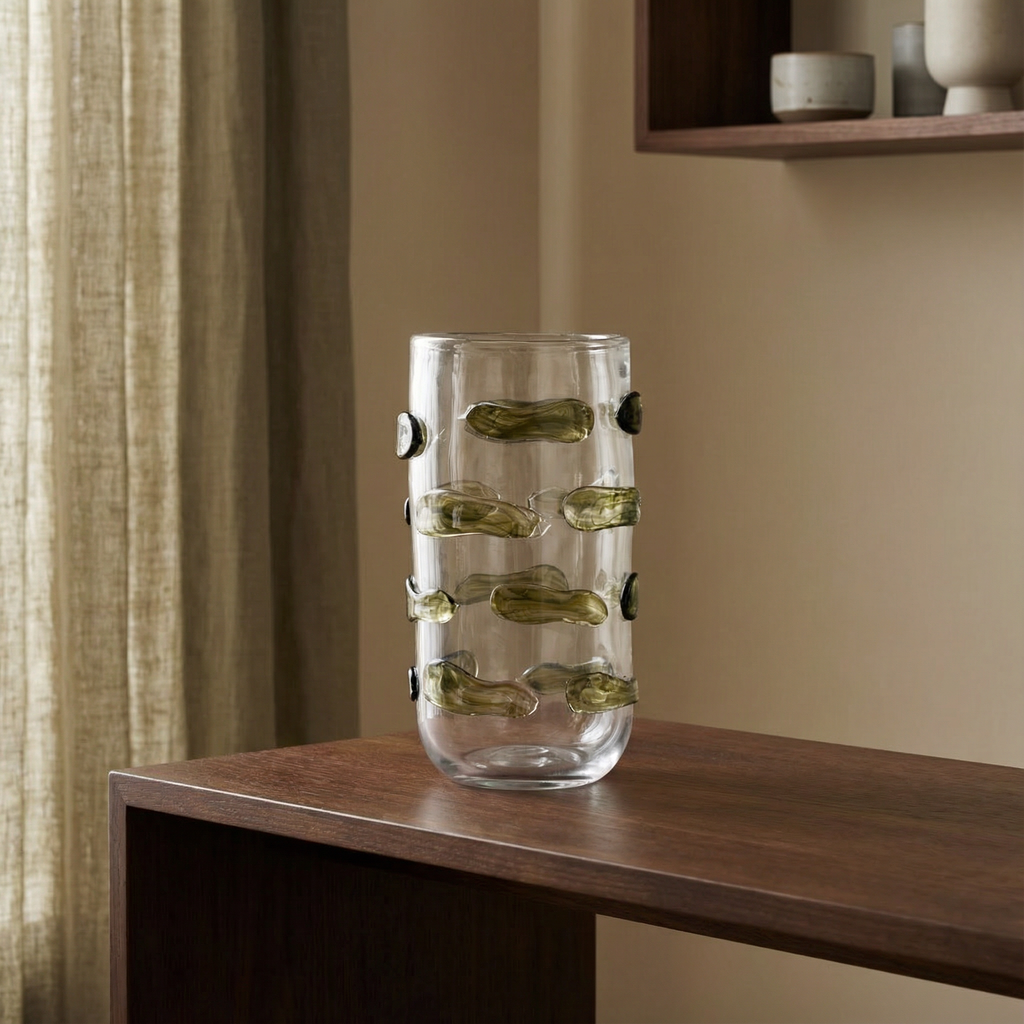 Vertone blown glass vase, 38 cm