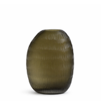 Verdalys 25cm Cut Blown Glass Vase