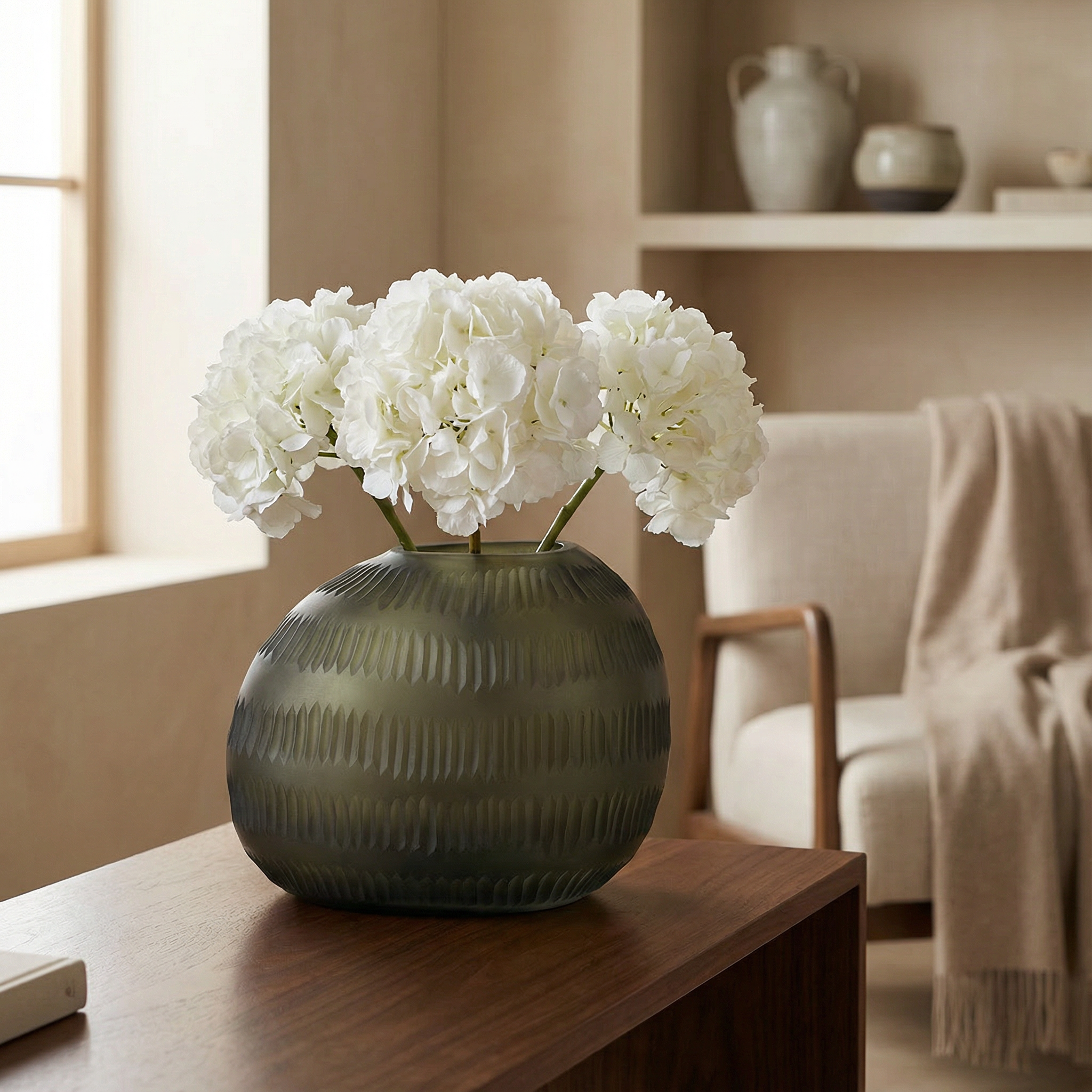 Verdalys cut-glass vase, 18 cm