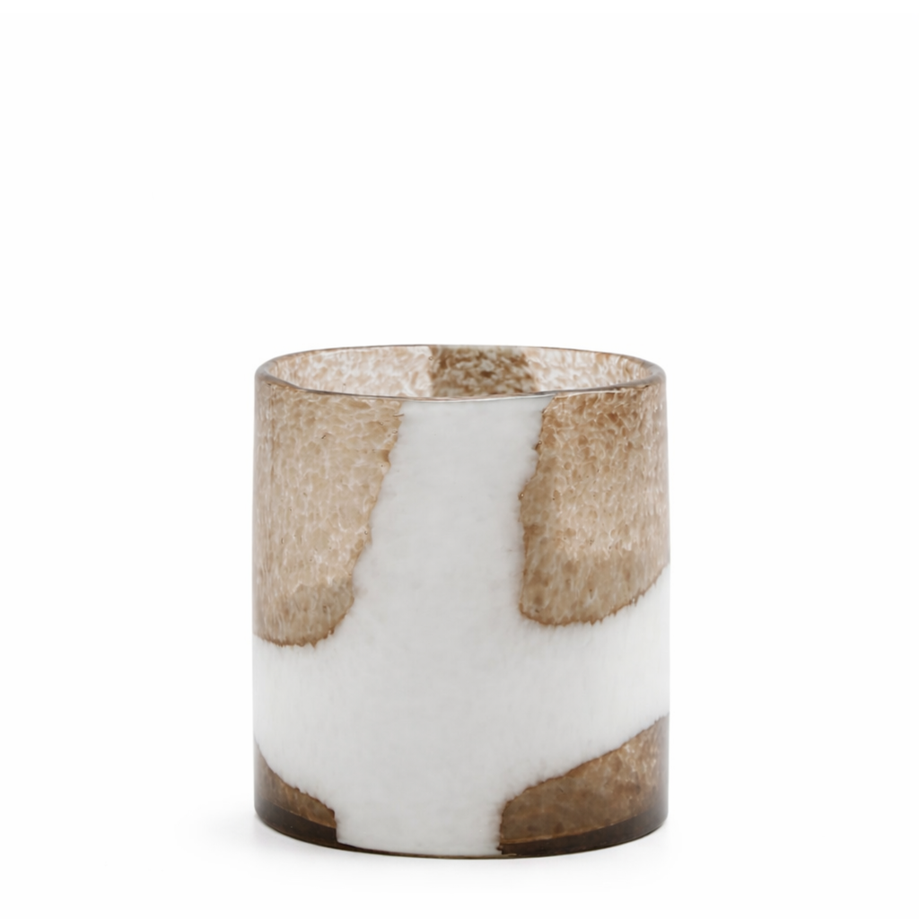 Mirage speckled blown glass vase, 20 cm