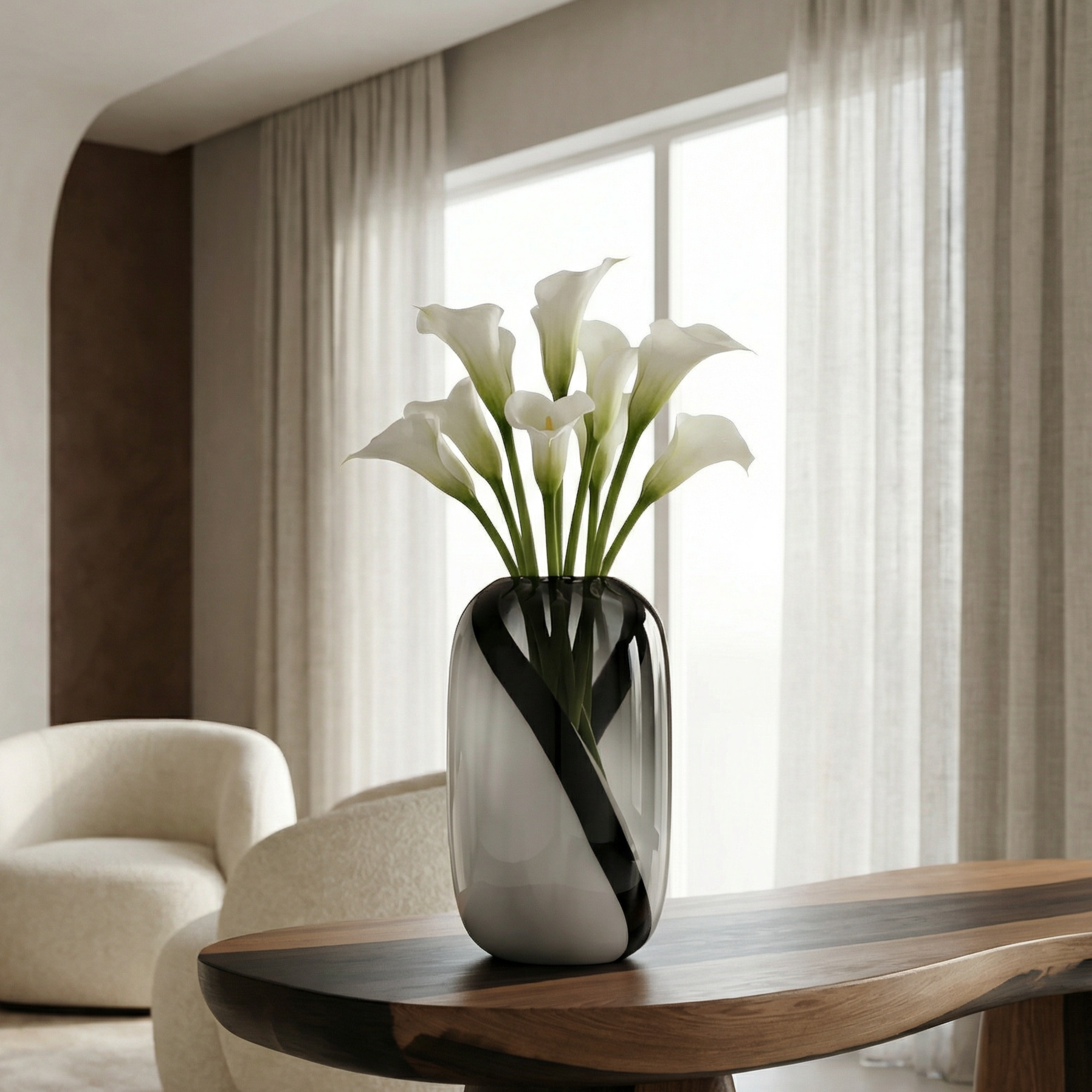 Alaska blown glass vase, 32 cm