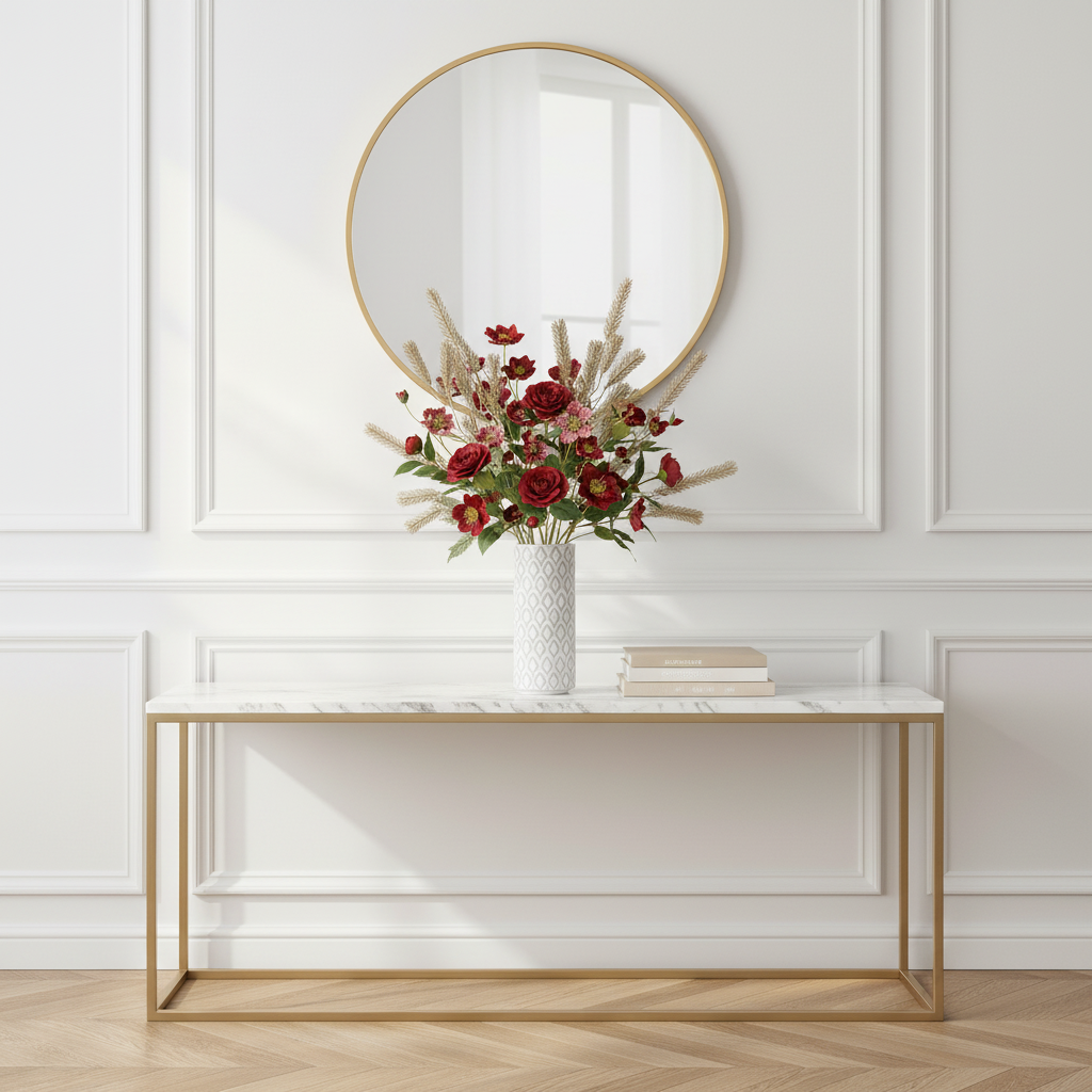 Snow-covered Helleborus Niger stem