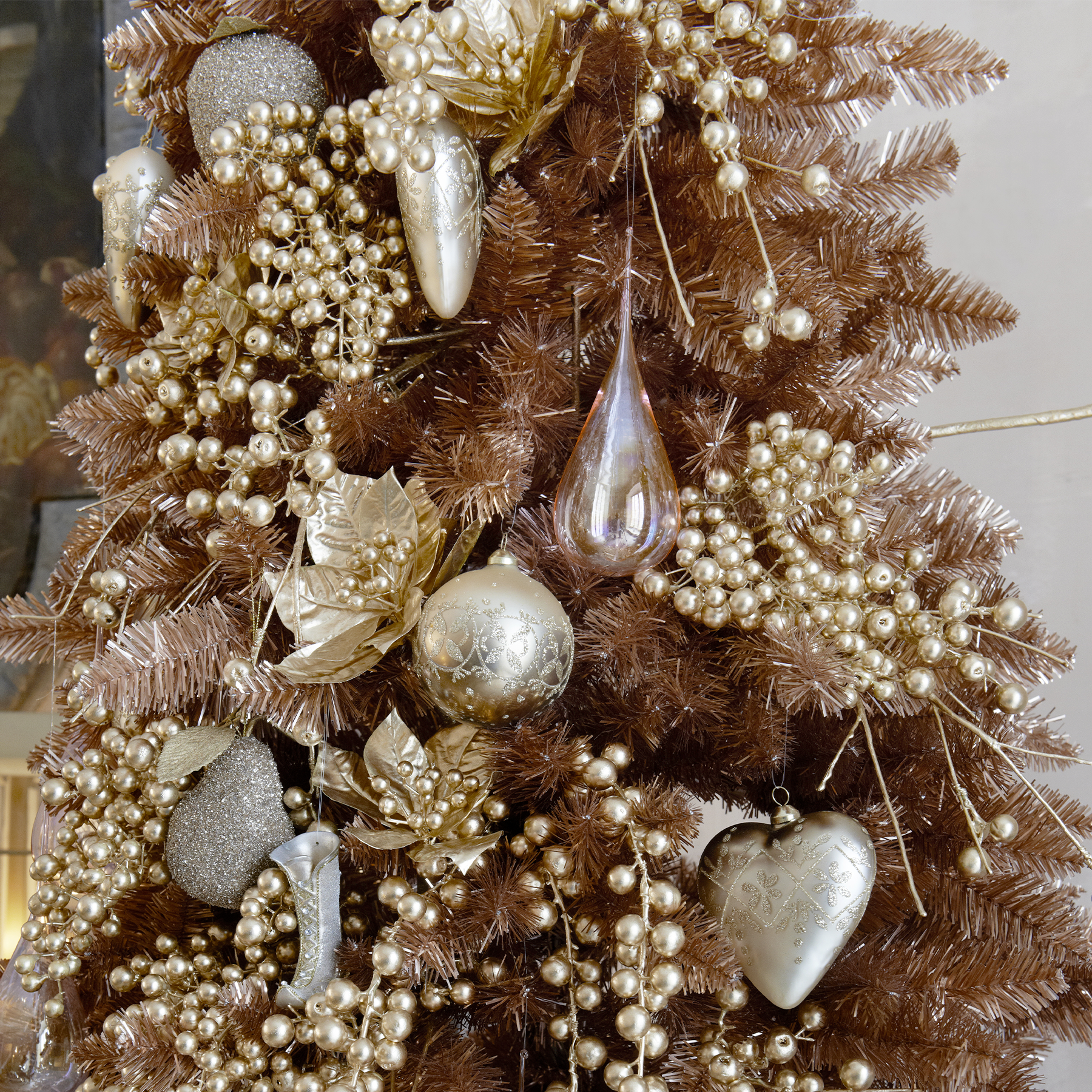 Glittering Poinsettia Stem