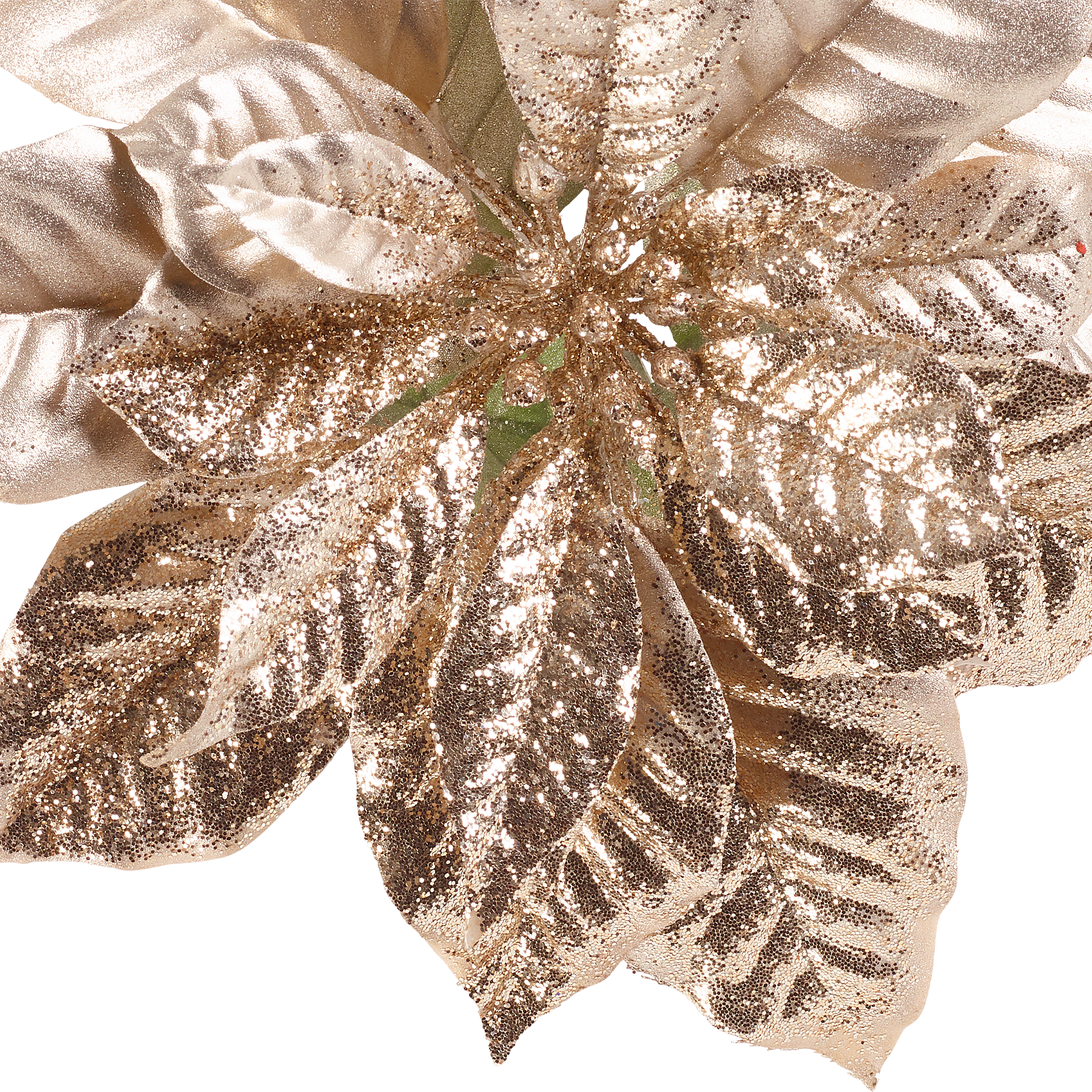 Glittering Poinsettia Stem